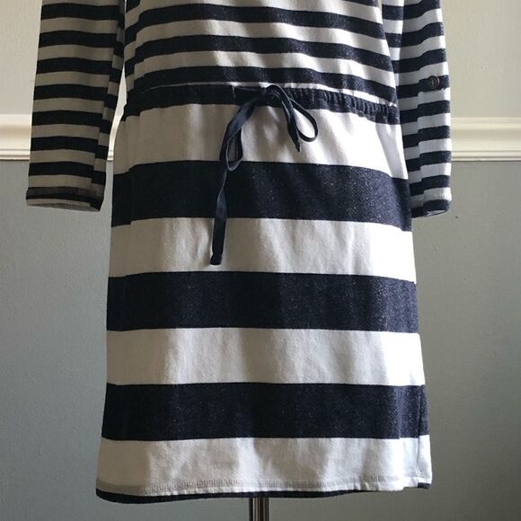 Caslon Nordstrom Striped Drawstring Waist Dress XS - Picture 3 of 8